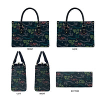 Guatemala Quetzal Bird Pattern Leather Bag Embroidery Effect