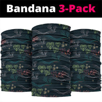 Guatemala Quetzal Bird Pattern Neck Gaiter Embroidery Effect