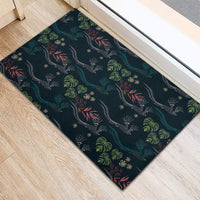 Guatemala Quetzal Bird Pattern Rubber Doormat Embroidery Effect