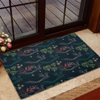 Guatemala Quetzal Bird Pattern Rubber Doormat Embroidery Effect