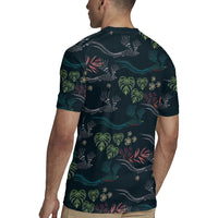 Guatemala Quetzal Bird Pattern Rugby Jersey Embroidery Effect