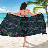 Guatemala Quetzal Bird Pattern Sarong Embroidery Effect