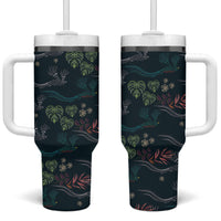 Guatemala Quetzal Bird Pattern Tumbler With Handle Embroidery Effect