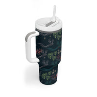 Guatemala Quetzal Bird Pattern Tumbler With Handle Embroidery Effect