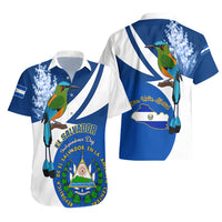 El Salvador Independence Day Hawaiian Shirt Motmot With Flor De Izote - Wonder Print Shop