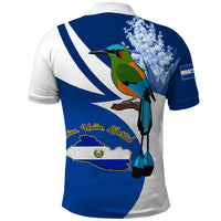El Salvador Independence Day Polo Shirt Motmot With Flor De Izote - Wonder Print Shop