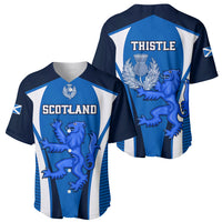 Scotland Rugby Baseball Jersey Thistle With Scottish Lion - Wonder Print Shop
