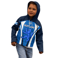 Scotland Rugby Kid Hoodie Thistle With Scottish Lion - Wonder Print Shop