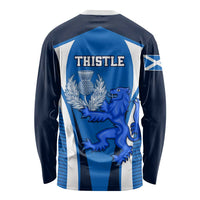 Scotland Rugby Long Sleeve Shirt Thistle With Scottish Lion LT01