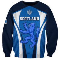 Scotland Rugby Sweatshirt Thistle With Scottish Lion - Wonder Print Shop