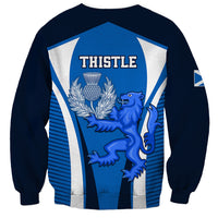 Scotland Rugby Sweatshirt Thistle With Scottish Lion - Wonder Print Shop