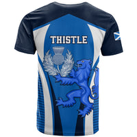 Scotland Rugby T Shirt Thistle With Scottish Lion - Wonder Print Shop