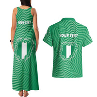 Personalized Nigeria Couples Matching Tank Maxi Dress and Hawaiian Shirt Jamhuriyar Tarayyar Najeriya - Wonder Print Shop