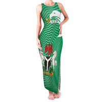 Personalized Nigeria Family Matching Tank Maxi Dress and Hawaiian Shirt Jamhuriyar Tarayyar Najeriya - Wonder Print Shop