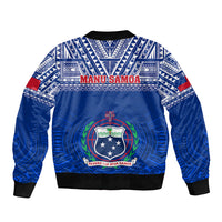 Samoa Rugby Sleeve Zip Bomber Jacket Manu Samoa Polynesian Tatoo Pattern - Wonder Print Shop