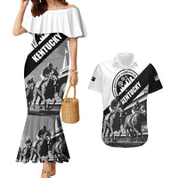 Personalized Kentucky Couples Matching Mermaid Dress and Hawaiian Shirt Deo gratiam habeamus - Wonder Print Shop