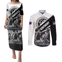 Personalized Kentucky Couples Matching Puletasi and Long Sleeve Button Shirt Deo gratiam habeamus - Wonder Print Shop