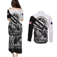 Personalized Kentucky Couples Matching Puletasi and Long Sleeve Button Shirt Deo gratiam habeamus - Wonder Print Shop