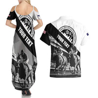 Personalized Kentucky Couples Matching Summer Maxi Dress and Hawaiian Shirt Deo gratiam habeamus - Wonder Print Shop