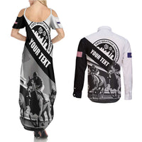 Personalized Kentucky Couples Matching Summer Maxi Dress and Long Sleeve Button Shirt Deo gratiam habeamus - Wonder Print Shop