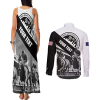 Personalized Kentucky Couples Matching Tank Maxi Dress and Long Sleeve Button Shirt Deo gratiam habeamus - Wonder Print Shop