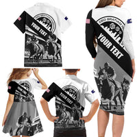 Personalized Kentucky Family Matching Long Sleeve Bodycon Dress and Hawaiian Shirt Deo gratiam habeamus - Wonder Print Shop