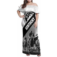 Personalized Kentucky Family Matching Off Shoulder Maxi Dress and Hawaiian Shirt Deo gratiam habeamus - Wonder Print Shop