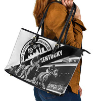 Kentucky Leather Tote Bag Deo gratiam habeamus - Wonder Print Shop