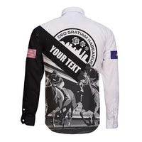 Personalized Kentucky Long Sleeve Button Shirt Deo gratiam habeamus - Wonder Print Shop