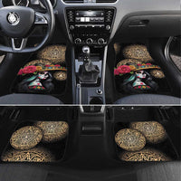 La Calavera Catrina Aztec Circle Car Mats Dia de Muertos - Wonder Print Shop