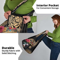 La Calavera Catrina Aztec Circle Grocery Bag Dia de Muertos