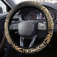 La Calavera Catrina Aztec Circle Steering Wheel Cover Dia de Muertos - Wonder Print Shop