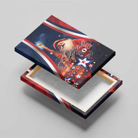 France Christmas Canvas Wall Art Joyeux Noel Santa Claus Eiffel Tower - Wonder Print Shop