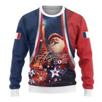 France Christmas Ugly Christmas Sweater Joyeux Noel Santa Claus Eiffel Tower - Wonder Print Shop