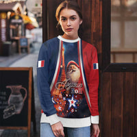 France Christmas Ugly Christmas Sweater Joyeux Noel Santa Claus Eiffel Tower - Wonder Print Shop