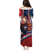 Personalised France Christmas Puletasi Joyeux Noel Santa Claus Eiffel Tower - Wonder Print Shop