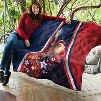 France Christmas Quilt Joyeux Noel Santa Claus Eiffel Tower - Wonder Print Shop