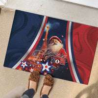 France Christmas Rubber Doormat Joyeux Noel Santa Claus Eiffel Tower - Wonder Print Shop