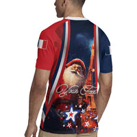 Personalised France Christmas Rugby Jersey Joyeux Noel Santa Claus Eiffel Tower - Wonder Print Shop