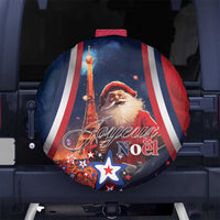 France Christmas Spare Tire Cover Joyeux Noel Santa Claus Eiffel Tower - Wonder Print Shop