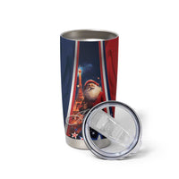 France Christmas Tumbler Cup Joyeux Noel Santa Claus Eiffel Tower - Wonder Print Shop