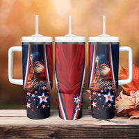 France Christmas Tumbler With Handle Joyeux Noel Santa Claus Eiffel Tower - Wonder Print Shop