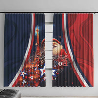 France Christmas Window Curtain Joyeux Noel Santa Claus Eiffel Tower - Wonder Print Shop