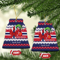 Norway Christmas Ceramic Ornament God Jul! Coquette Bow - Wonder Print Shop