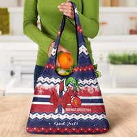 Norway Christmas Grocery Bag God Jul! Coquette Bow