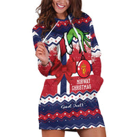 Norway Christmas Hoodie Dress God Jul! Coquette Bow - Wonder Print Shop