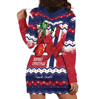 Norway Christmas Hoodie Dress God Jul! Coquette Bow - Wonder Print Shop