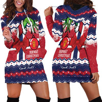 Norway Christmas Hoodie Dress God Jul! Coquette Bow - Wonder Print Shop