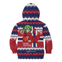 Norway Christmas Kid Hoodie God Jul! Coquette Bow - Wonder Print Shop