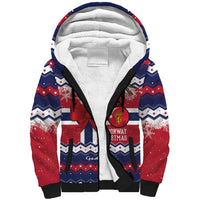 Norway Christmas Sherpa Hoodie God Jul! Coquette Bow - Wonder Print Shop